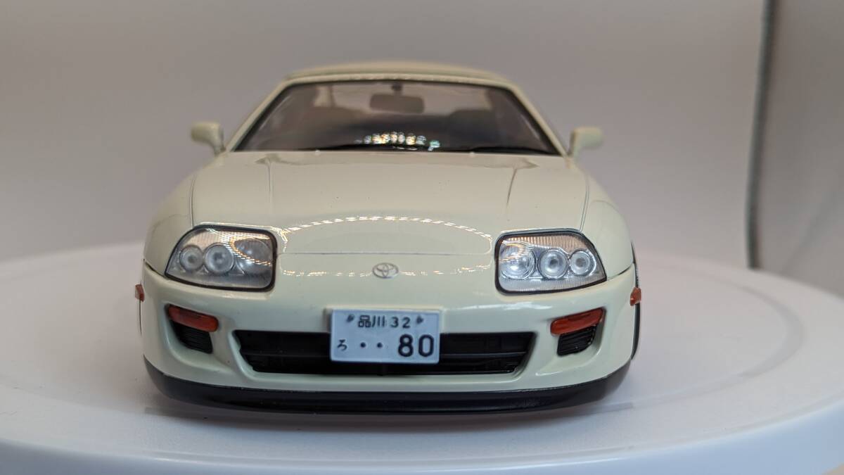 1/18 ソリド トヨタ スープラ JZA80 タルガルーフ ホワイト 深リム カスタム ローダウン TOYOTA SUPRA MK4 A80 京商 _画像8