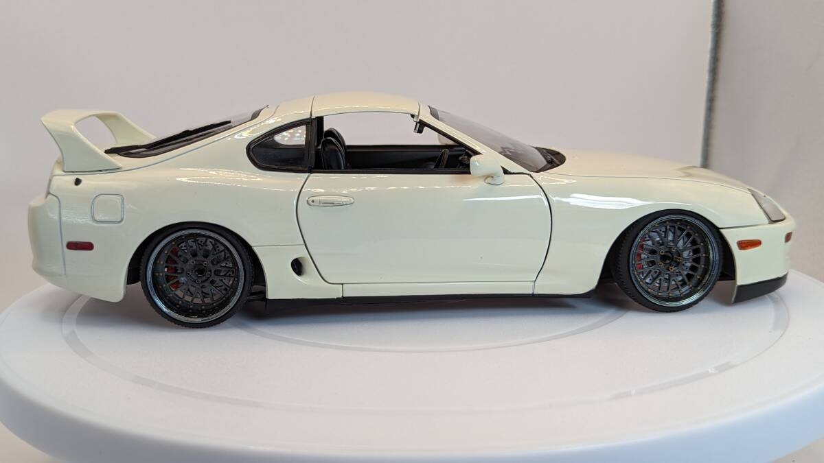 1/18 ソリド トヨタ スープラ JZA80 タルガルーフ ホワイト 深リム カスタム ローダウン TOYOTA SUPRA MK4 A80 京商 _画像6