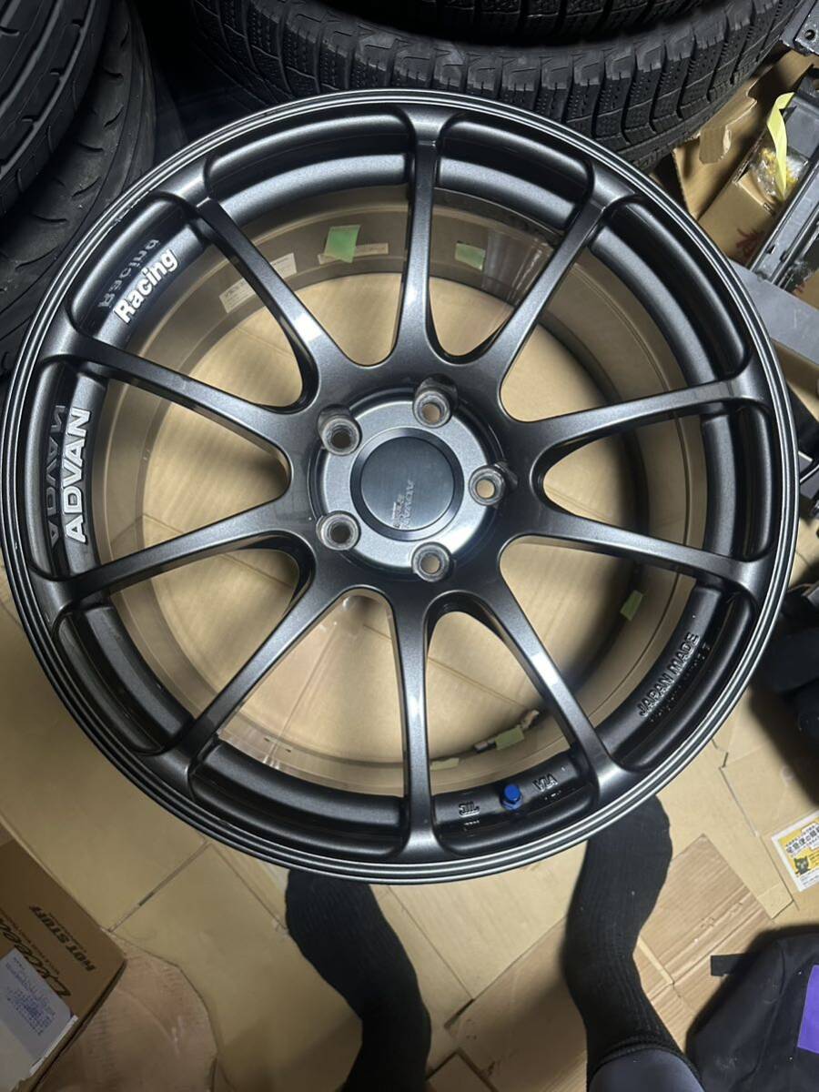 アドバンRZ 8.5j51 18インチ 4本セット 5H114 5穴 FD2 VAB シビック WRX 軽量ホイール advan ガンメタ _画像3