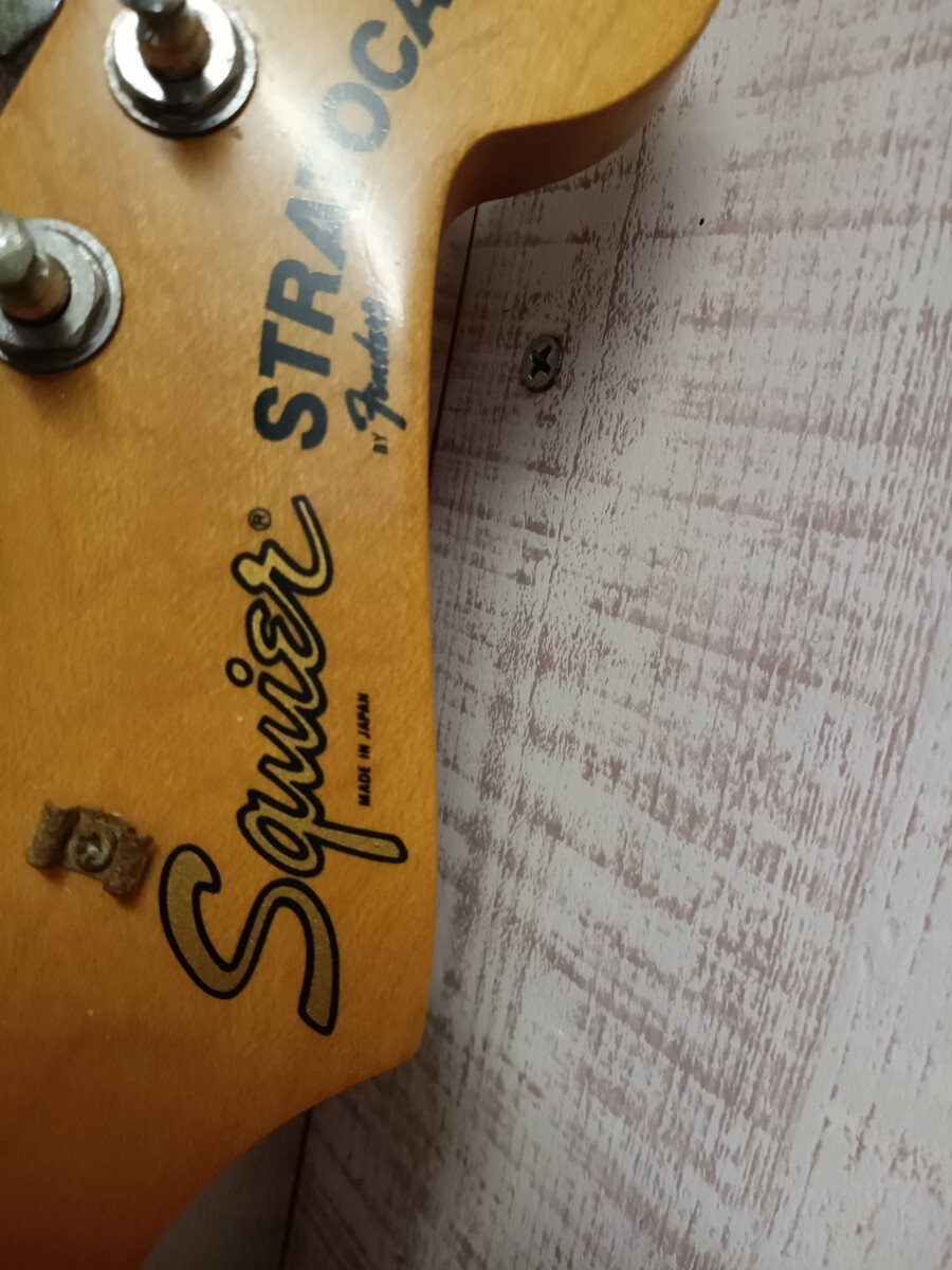 必見　希少　Squier by Fender　スクワイヤー　フェンダー　JAPAN Stratocaster ストラトキャスター　エレキギター　Eシリアル　現状品_画像5