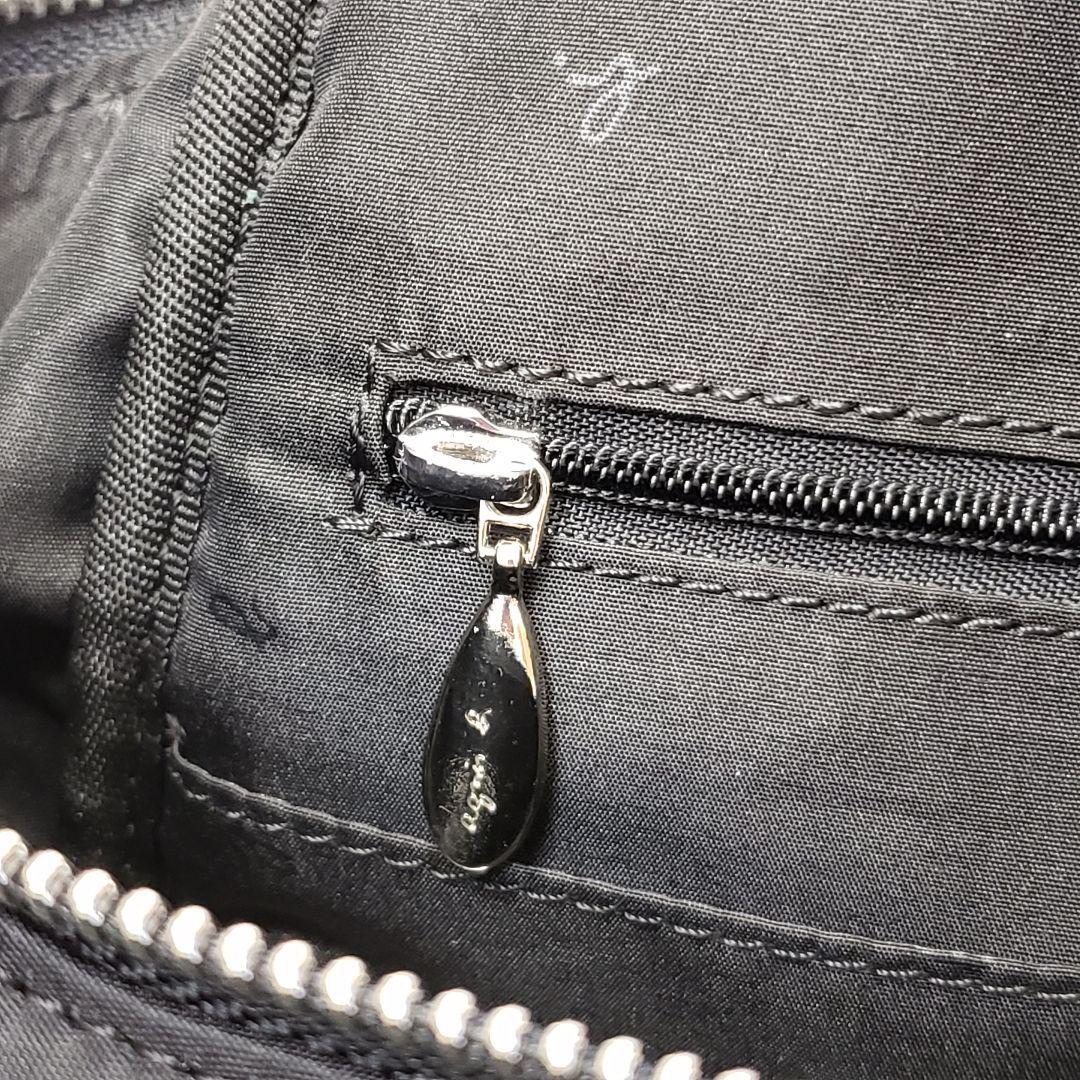  beautiful goods agnes b. rucksack nylon leather black Mini pouch attaching 