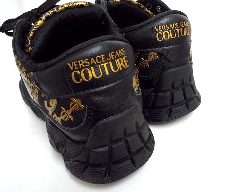 新品同様 VERSACE JEANS COUTURE ヴェルサーチ スニーカー 71YA35H3 26.0cmの画像3