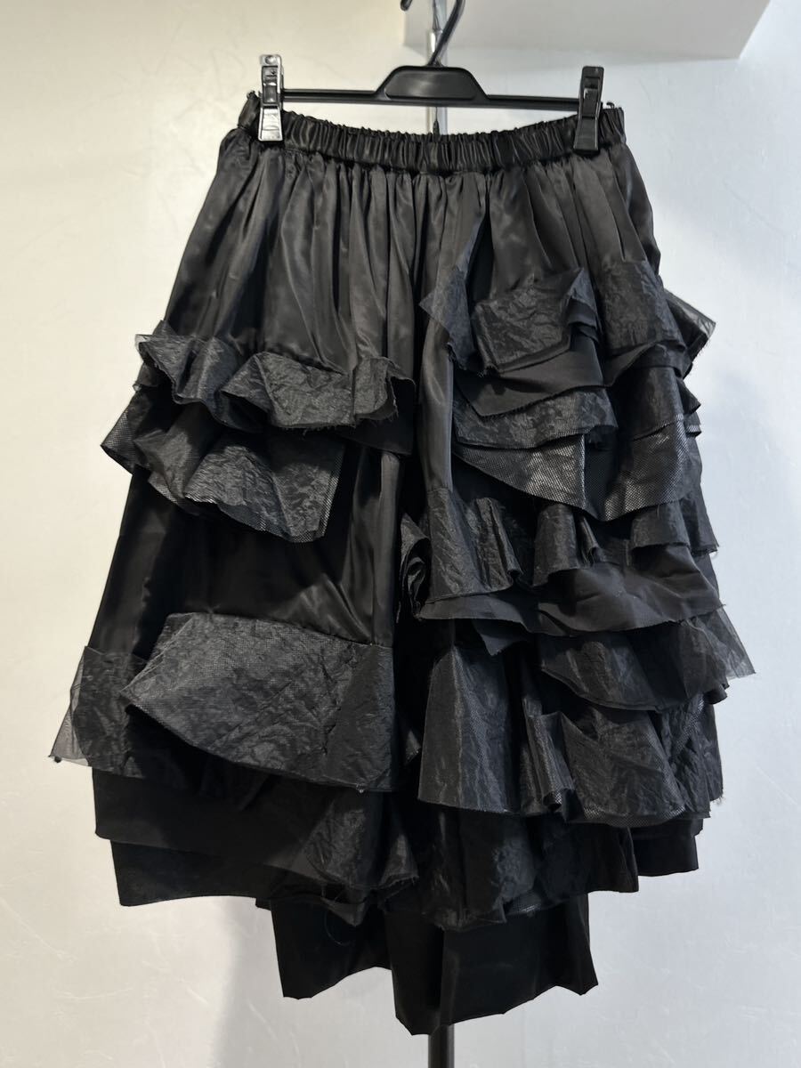 2021AW コムデギャルソン　フリルスカート　COMME des GARCONS 黒 スカート ブラック XSサイズ　定価13万円程度_画像7