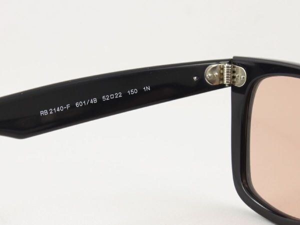 訳ありケースなし Ray-Ban レイバン RB2140F-601/4B 52サイズ サングラス WAYFARER ウェイファーラー ブラック ライトブラウン 6014Bピンク_画像5