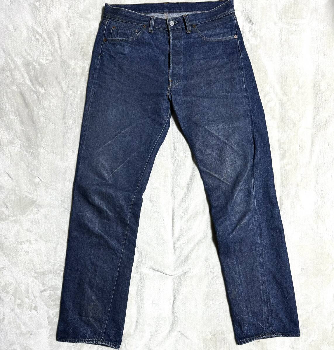 濃紺 70s Levis501 66前期 34×33 ノーリペア リーバイス オリジナル ビンテージ / BIGEビッグE 501XX 502 505 606の画像1