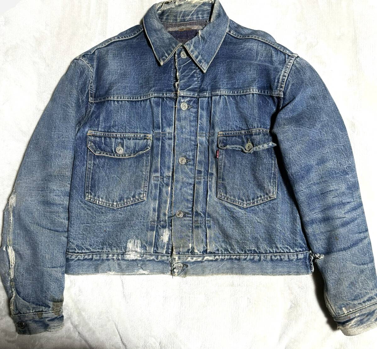 ハギ 50s Levis517XX 実寸44~46 2nd セカンド 革パッチ リーバイス オリジナル ビンテージ / Tバック 片面 501XX 506XX 517XX BIGEビッグE