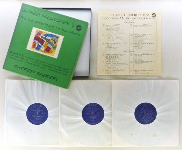 ■Gyorgy Sandor(ジェルジ・シャーンドル)｜Sergei Prokofiev The Complete Music for Solo Piano Volume II ＜LP3枚組BOX 1967年 US盤＞_画像2