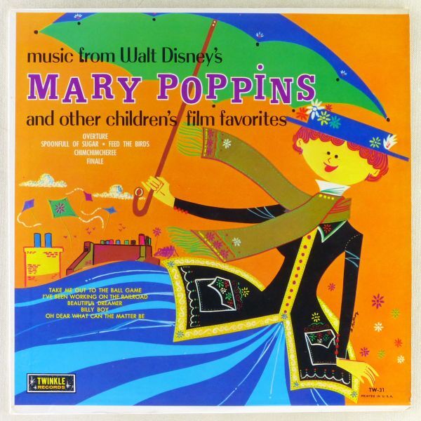 ■MUSIC FROM WALT DISNEY'S MARY POPPINS and other children's film favorites ＜LP US盤＞メリー・ポピンズの画像1
