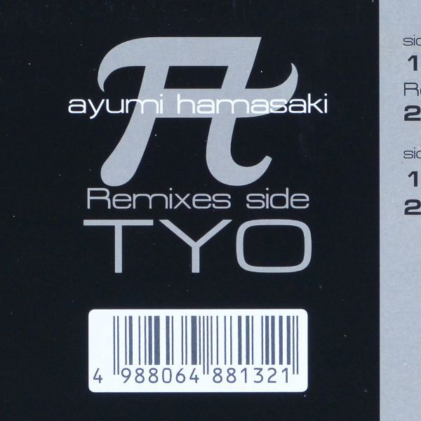 # Hamasaki Ayumi lA Remixes side TYO monochrome(Remix) / End roll(HAL\'s Mix) / Trauma(Heavy Shuffle Mix) <12\' 1999 year Japanese record >
