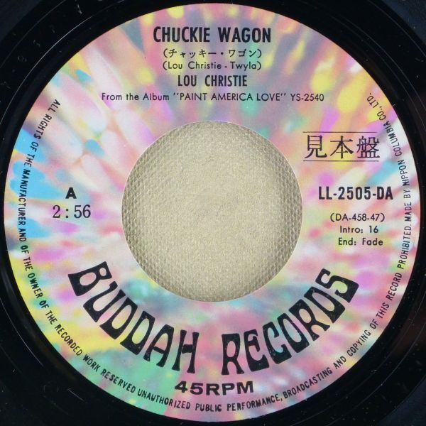 ■ルー・クリスティ(Lou Christie)｜チャッキー・ワゴン(Chuckie Wagon)／ワコ(Waco) ＜EP 1972年 見本盤・日本盤＞_画像4