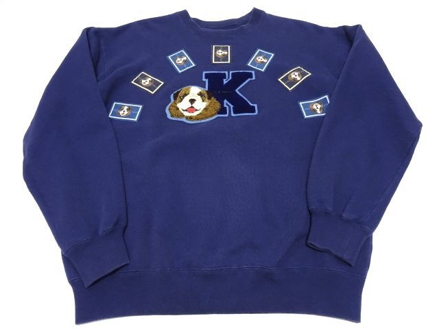 Karl Helmut DOG WAPPEN SWEATSHIRT L size / カールヘルム 犬ワッペン スウェット メンズ_画像2