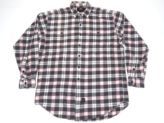 RRL 90s vintage original FLANNEL SHIRT M size / ラルフローレン ダブルアールエル ネルシャツ オーバーサイズ メンズ_画像1