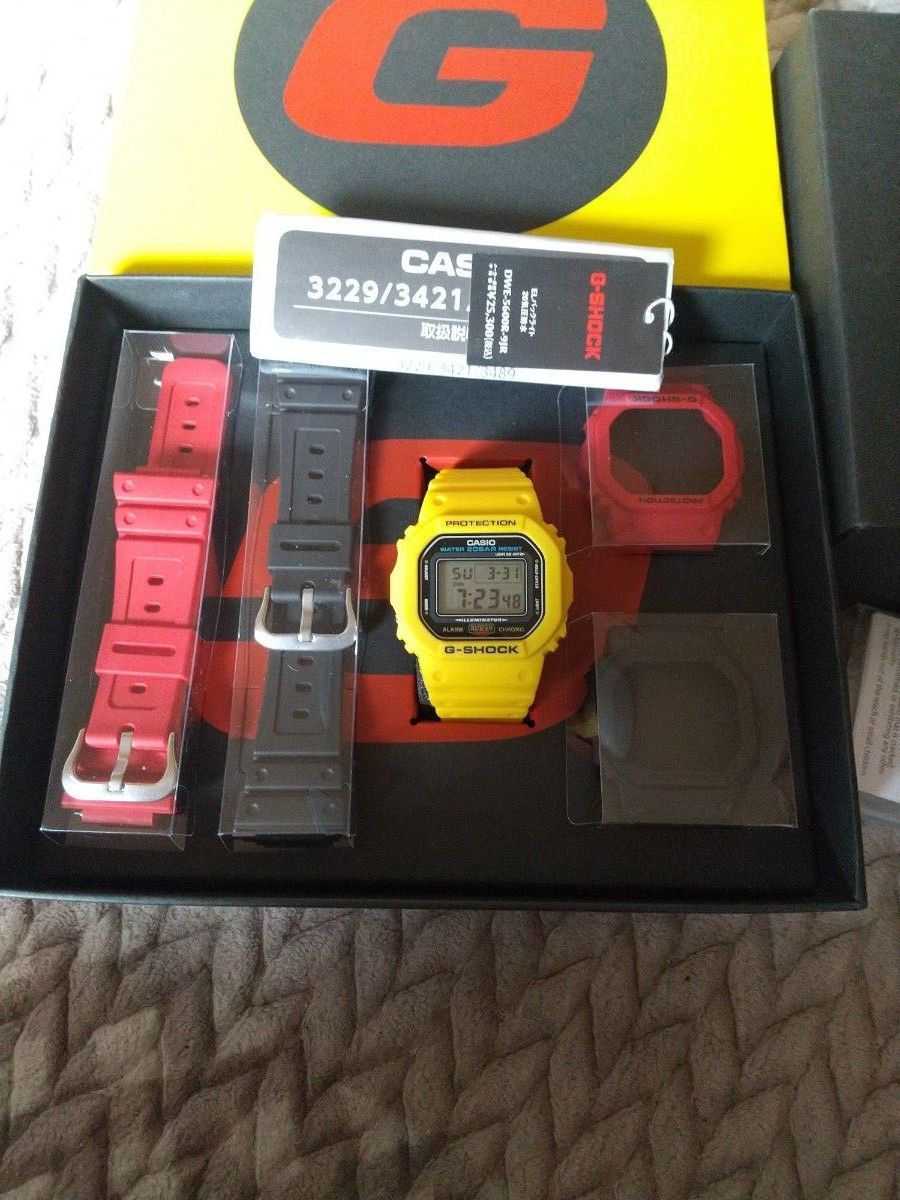 CASIO G-SHOCK2021年発売生産終了モデル DWE5600R-9JR 液晶G浮かび上がる様にカスタム品 未使用