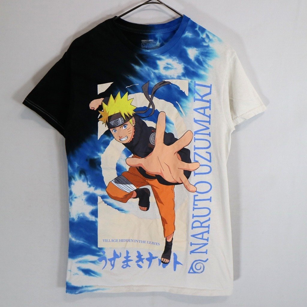 NARUTO ナルト 半袖Ｔシャツ キャラクター アニメ うずまきナルト タイダイ ホワイト (メンズ S) O2029 中古 古着_画像1