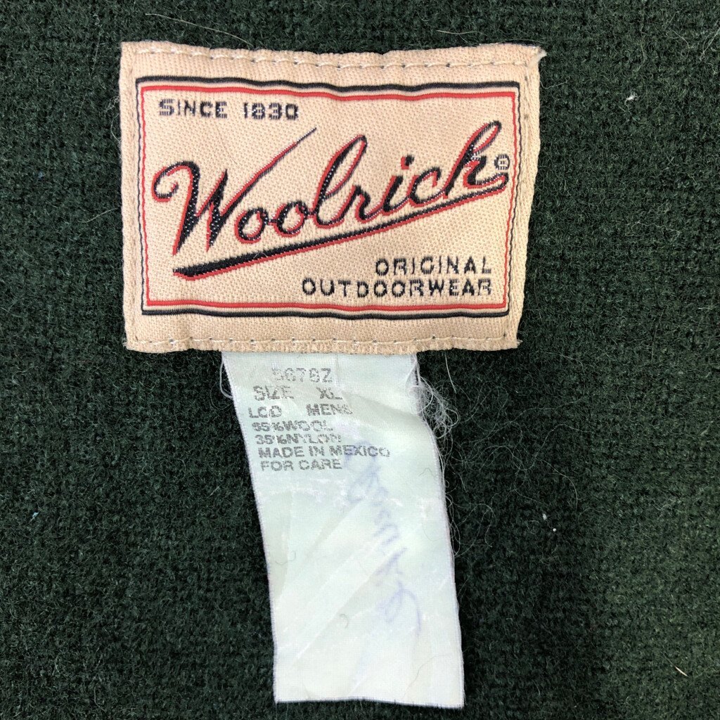 00年代〜 WOOLRICH ウールリッチ ウール シャツジャケット トップス グリーン (メンズ XL) 中古 古着 P9756_画像7