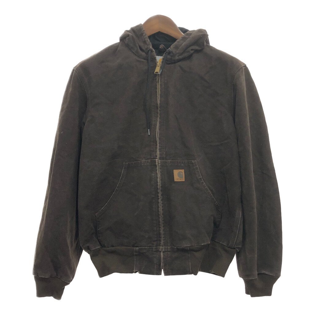 Carhartt カーハート アクティブパーカー ダック ワーク ジャケット カジュアル ブラウン (メンズ SMALL-REGULAR) 中古 古着 P9849