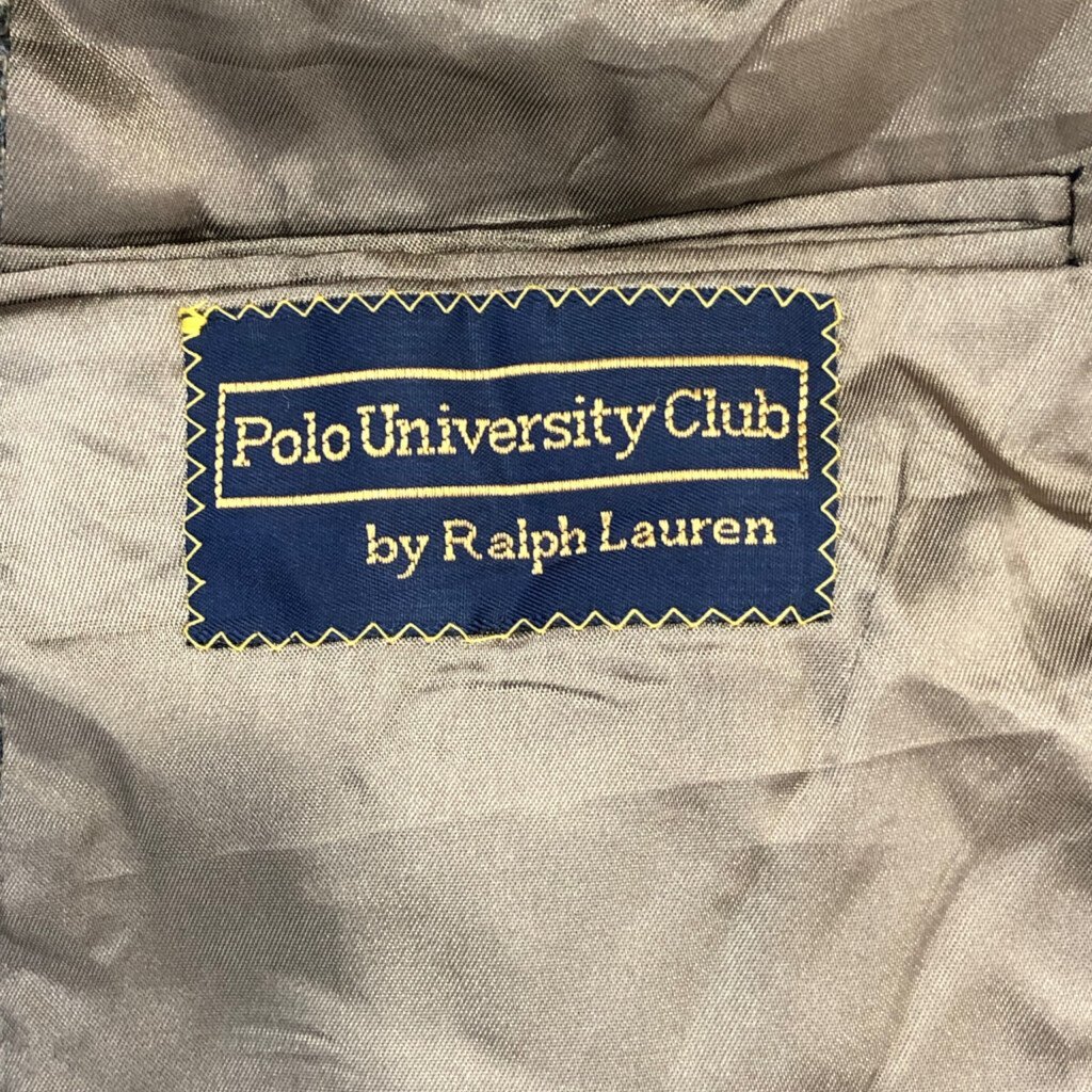 90年代 USA製 RALPH LAUREN ラルフローレン Polo University Club テーラード ジャケット チェック (メンズ L相当) 中古 古着 P9873_画像8