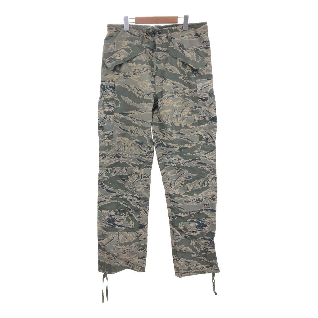 米軍実物 U.S.AIRFORCE APECS GORE-TEX ゴアテックス ナイロン パンツ ボトムス ミリタリー ABUカモ (メンズ M-L) 中古 古着 Q0004_画像1