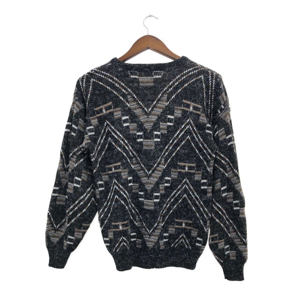 USA製 sweater graphix クルーネック ニット セーター 総柄 マルチカラー (メンズ M) 中古 古着 Q0199_画像2