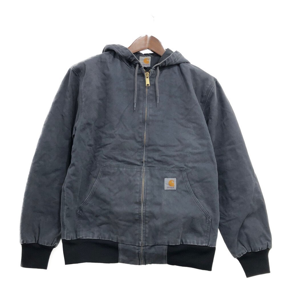 Carhartt カーハート ダック アクティブパーカー ジャケット Thinsulate シンサレート ワーク グレー (メンズ L) 中古 古着 Q0261