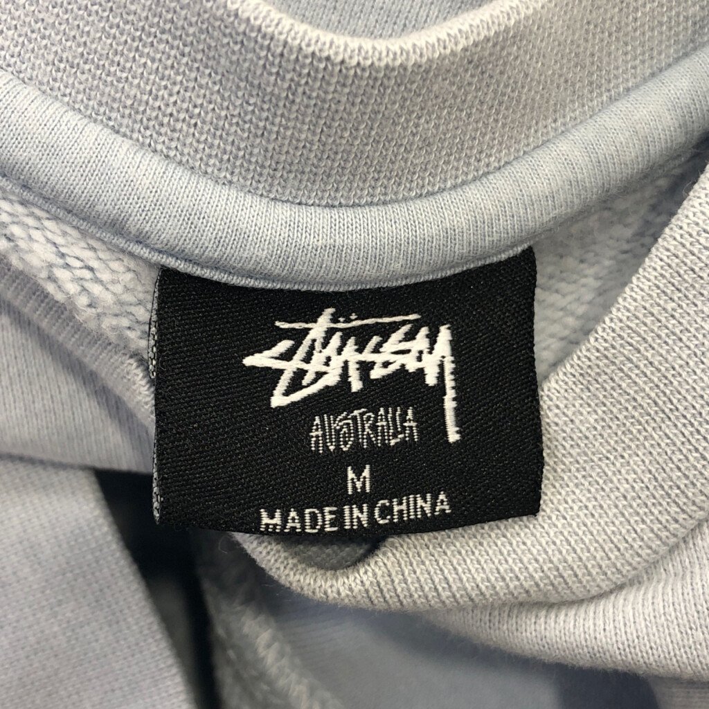 STUSSY ステューシー ワンポイントロゴ スウェット トレーナー トップス ストリート ライトブルー (メンズ M) 中古 古着 Q0294_画像6