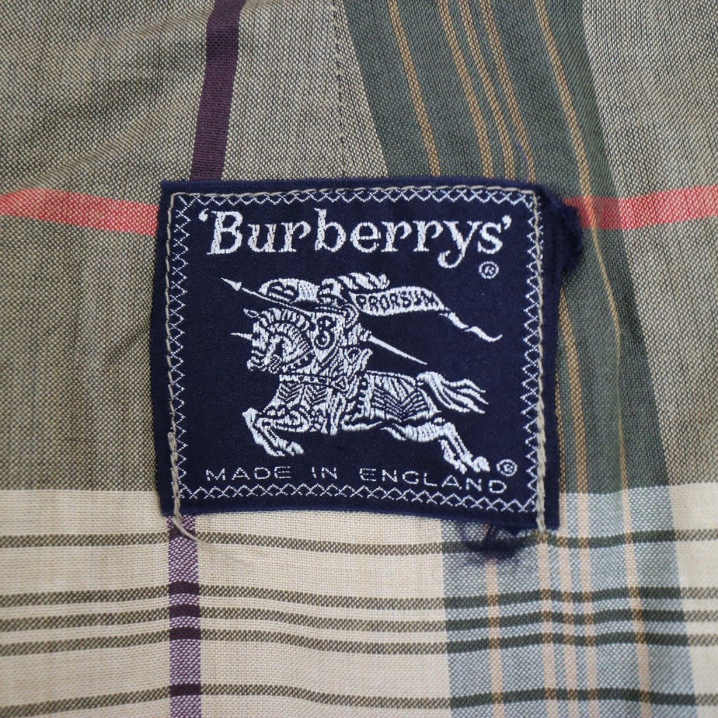 80年代 イングランド製 Burberrys バーバリーズ fairview ステンカラーコート ヴィンテージ ベージュ (メンズ - M相当) 中古 古着 N9018_画像9