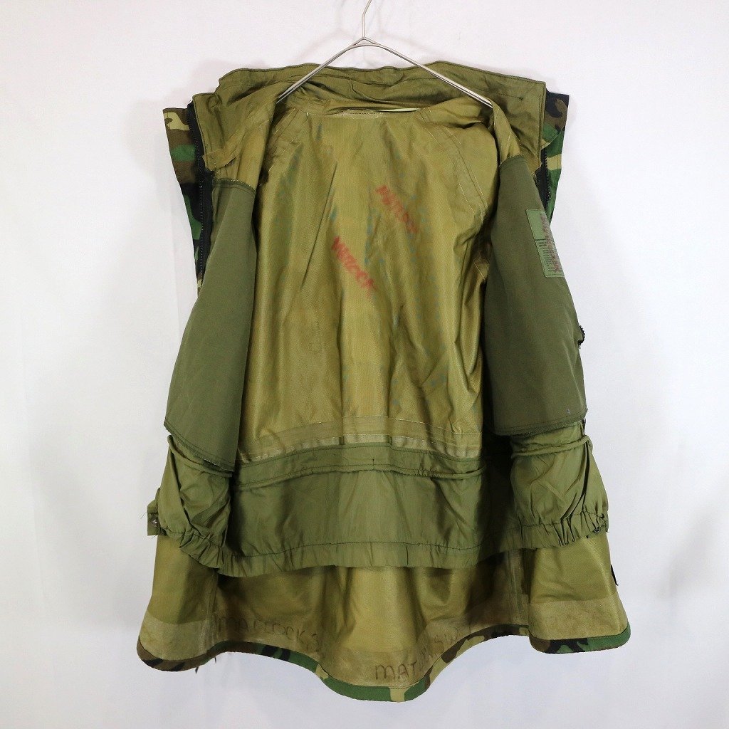 90年代 米軍実物 U.S.ARMY ECWCS GEN1 Level6 GORE-TEX ゴアテックス ミリタリー ウッドランドカモ (メンズ L-REGULAR) N9310_画像9