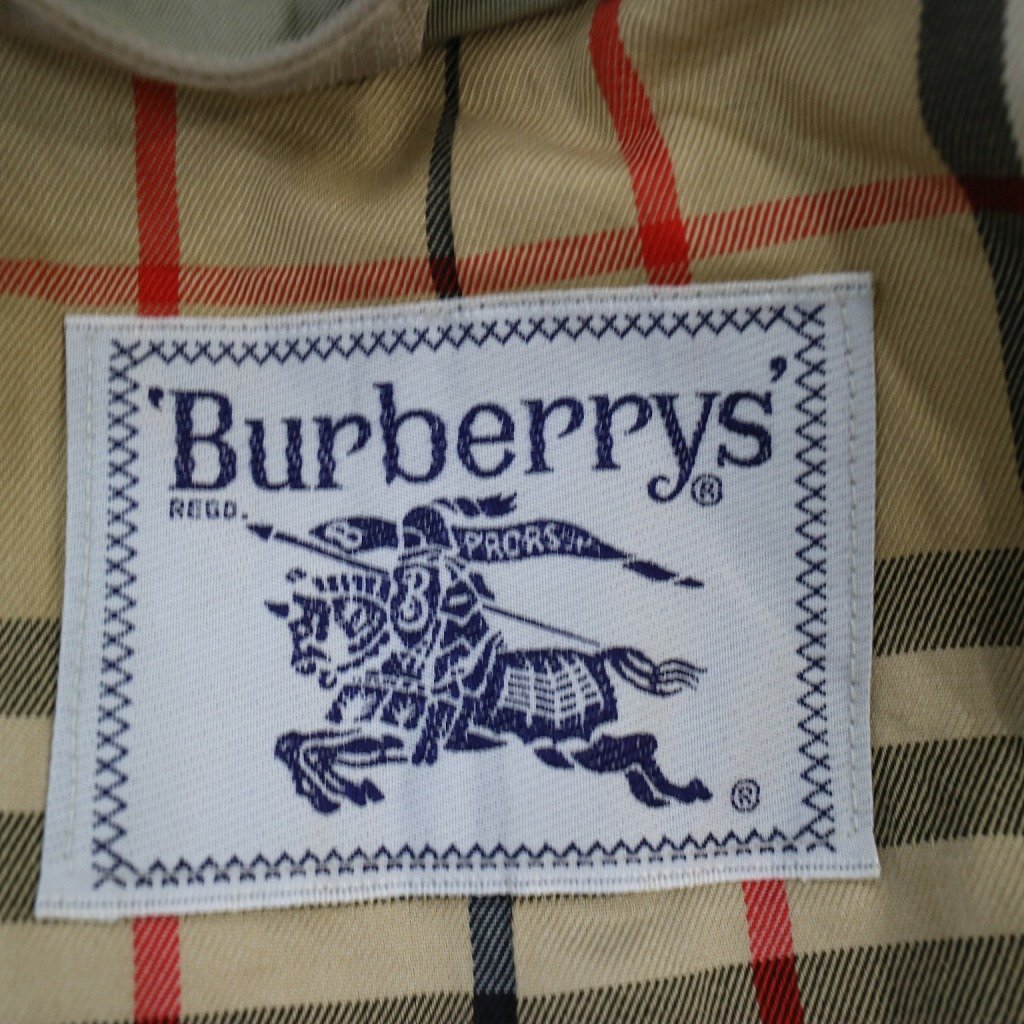 90年代 Burberrys バーバリーズ トレンチコート 防寒 ユーロ ラグランスリーブ 玉虫色 (レディース 41) 中古 古着 N9036_画像10