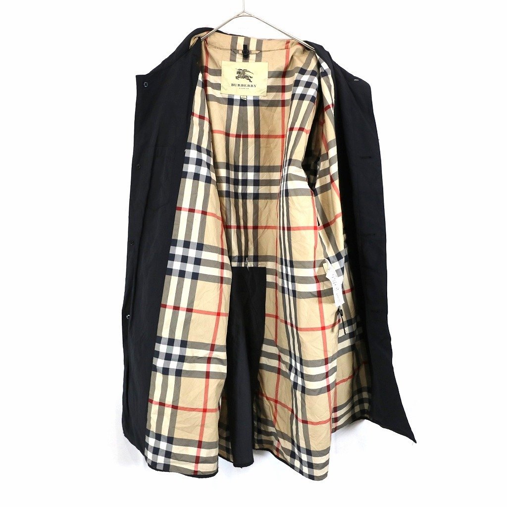 BURBERRY バーバリー ステンカラーコート ユーロ ハイブランド ブラック (メンズ XXL) 中古 古着 N9349_画像8