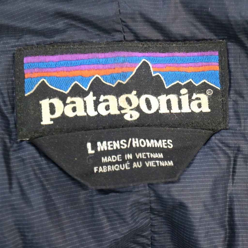 2000年代〜 patagonia パタゴニア 中綿 ジャケット アウトドア キャンプ 登山 アウター ネイビー (メンズ L) 中古 古着 O0233_画像10