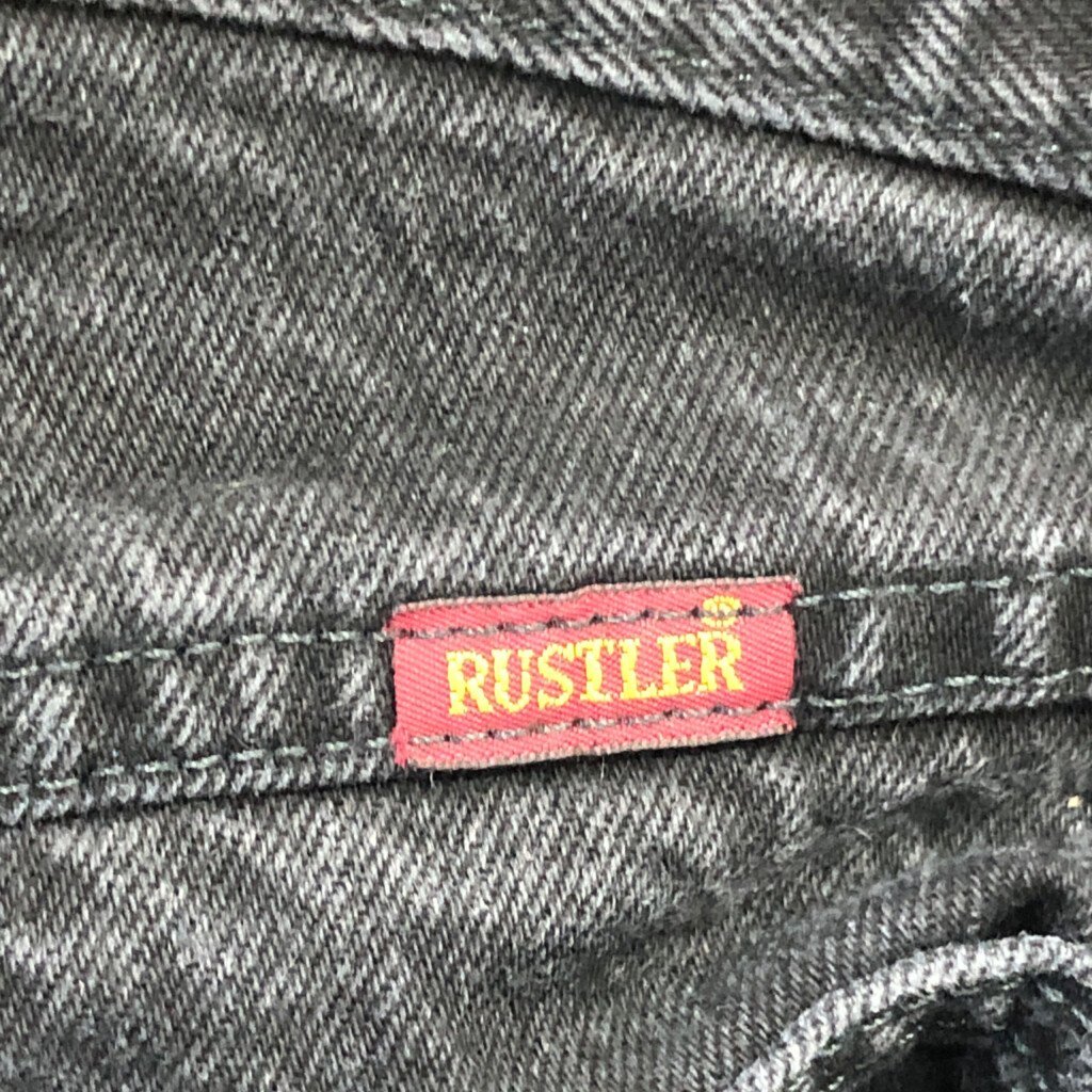 RUSTLER ラスラー ストレート ブラック デニムパンツ ボトムス アメカジ (メンズ 32×30) 中古 古着 Q0406_画像7