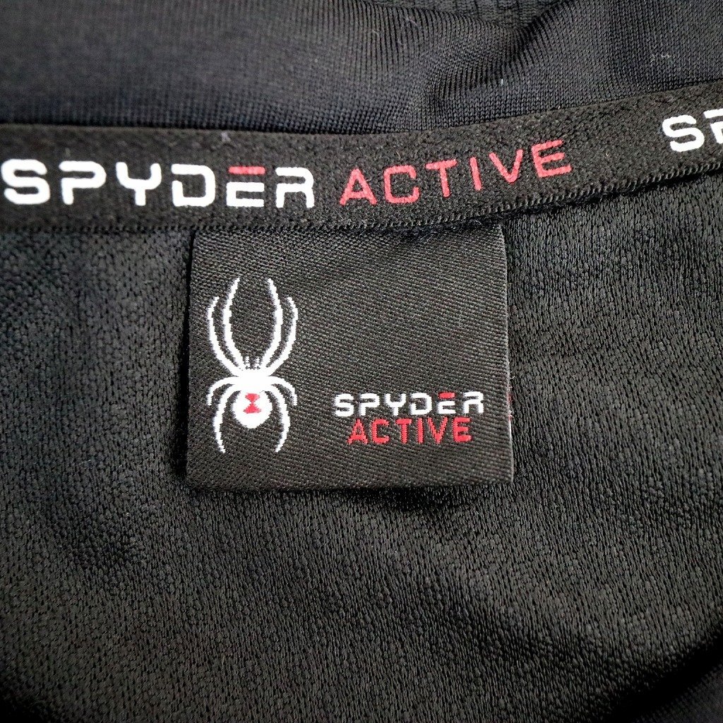 SPYDER スパイダー ワンポイントロゴ 長袖Ｔシャツ Y2K テック系 ブラック (メンズ XL) O1456 中古 古着_画像6
