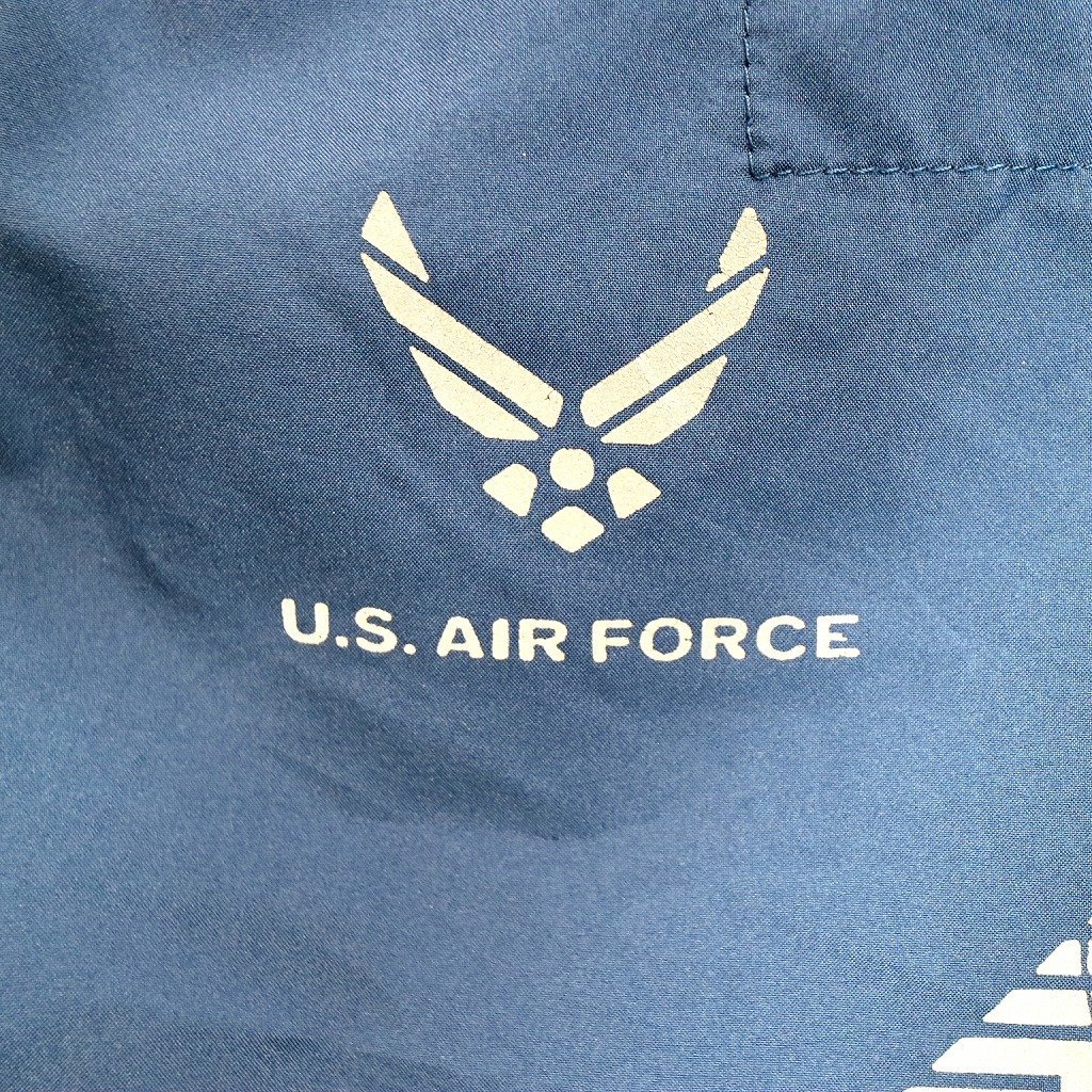 民間品 U.S.AIRFORCE トレーニング ショートパンツ ミリタリー 空軍 ブルー (メンズ M) O1509 中古 古着_画像6