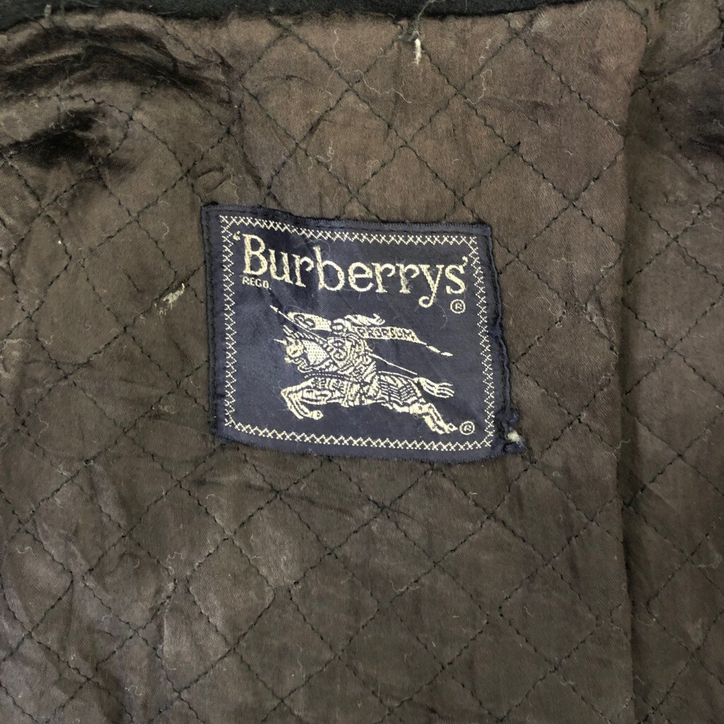 80年代 Burberrys バーバリーズ ステンカラーコート ユーロ ヨーロッパ古着 オーストリア製 ブラック (メンズ 52) P4671 1円スタート_画像9