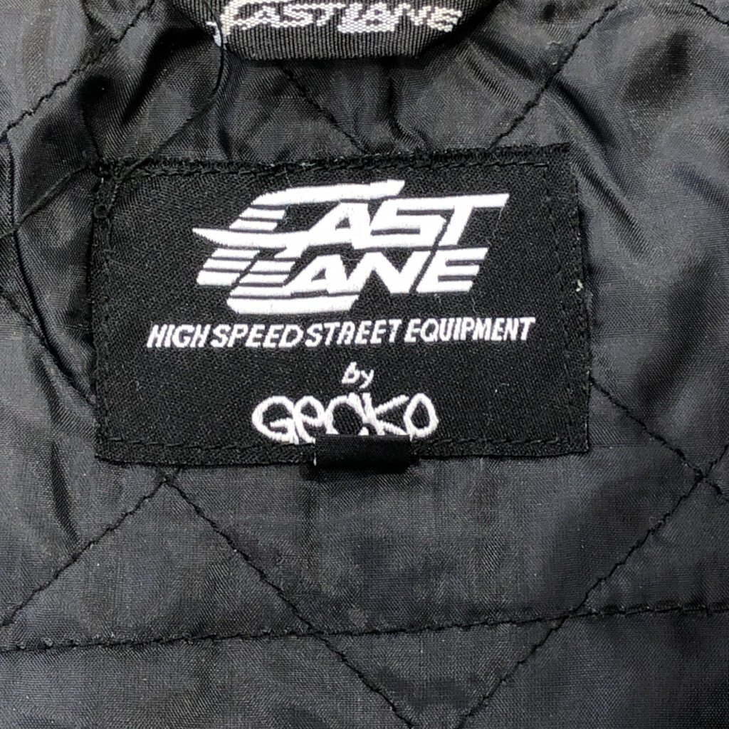 FAST LANE ナイロン レーシングジャケット モーターサイクル バイク サーキット ブラック (メンズ L) 中古 古着 Q0536_画像7