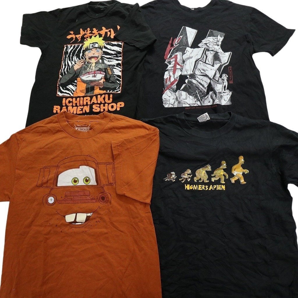 古着卸 まとめ売り キャラクター 半袖Tシャツ 16枚セット (メンズ L ) ライオンキング ナルト TS10 MR6418 1円スタート_画像4