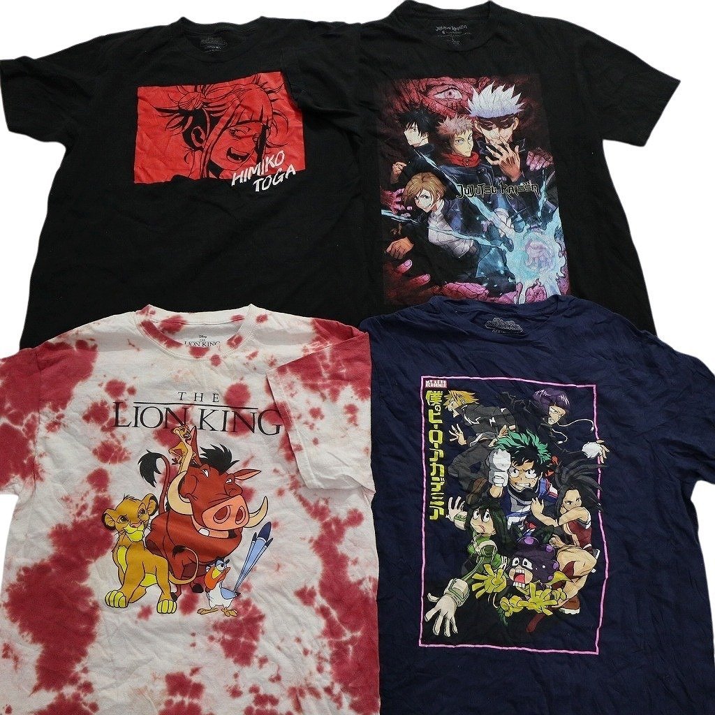 古着卸 まとめ売り キャラクター 半袖Tシャツ 16枚セット (メンズ L ) ライオンキング ナルト TS10 MR6418 1円スタート_画像3