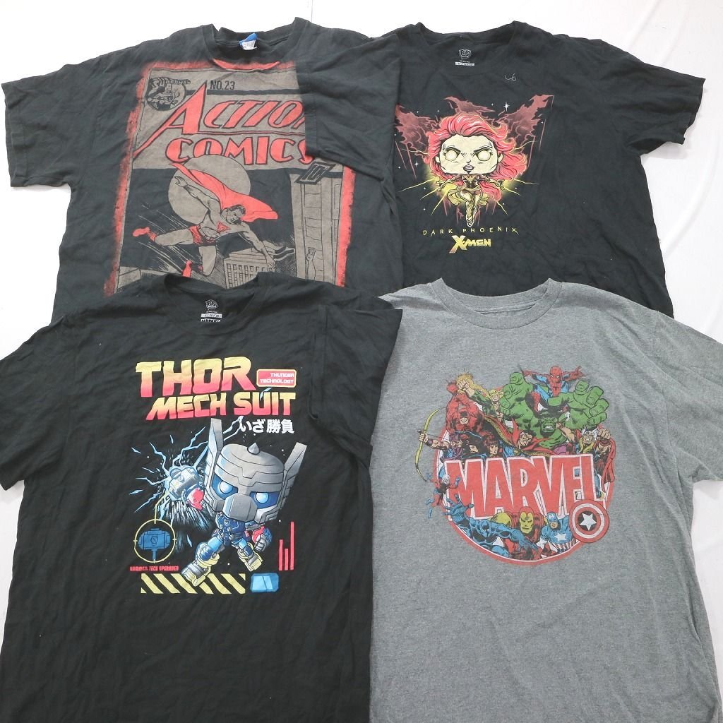 ◎マーベル・DC半袖Tシャツ set スーパーマン バットマン 他 (メンズL) 15枚セット まとめ売り 古着卸 1円スタート ST9 MP9774_画像2