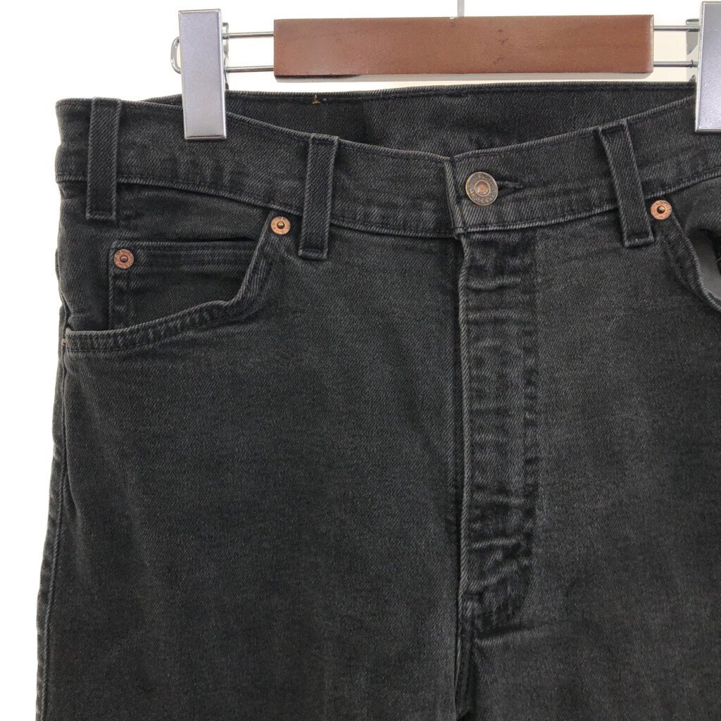 90年代 USA製 Levi's リーバイス 40517-3660 デニムパンツ ブラック (メンズ W34 L30) 中古 古着 Q0884_画像4