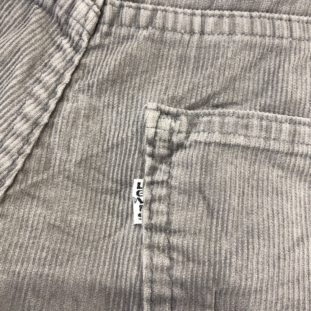 70年代 USA製 Levi's リーバイス コーデュロイ パンツ ボトムス アメカジ グレー (メンズ - 30/34相当) 中古 古着 P7513_画像9