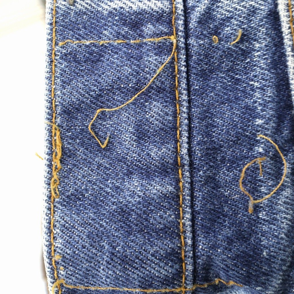 90年代 USA製 Levi's リーバイス 550 デニムパンツ オレンジタブ ボタン裏刻印585 インディゴブルー (メンズ 33×36) O2775 中古 古着_画像9