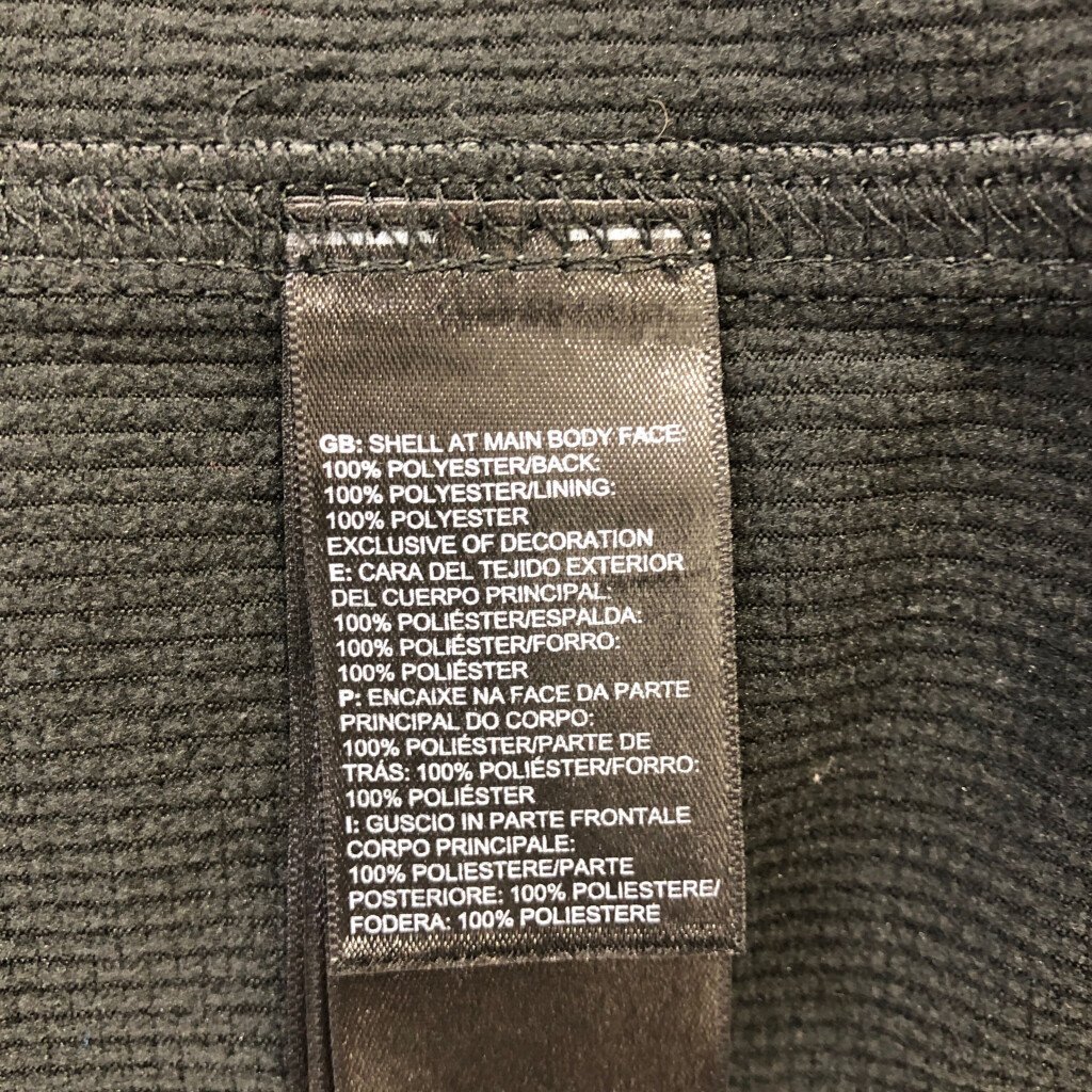 THE NORTH FACE ノースフェイス 企業 ロゴ 刺繍 ソフトシェル ベスト アウトドア グレー (メンズ XL) 中古 古着 Q1140_画像6