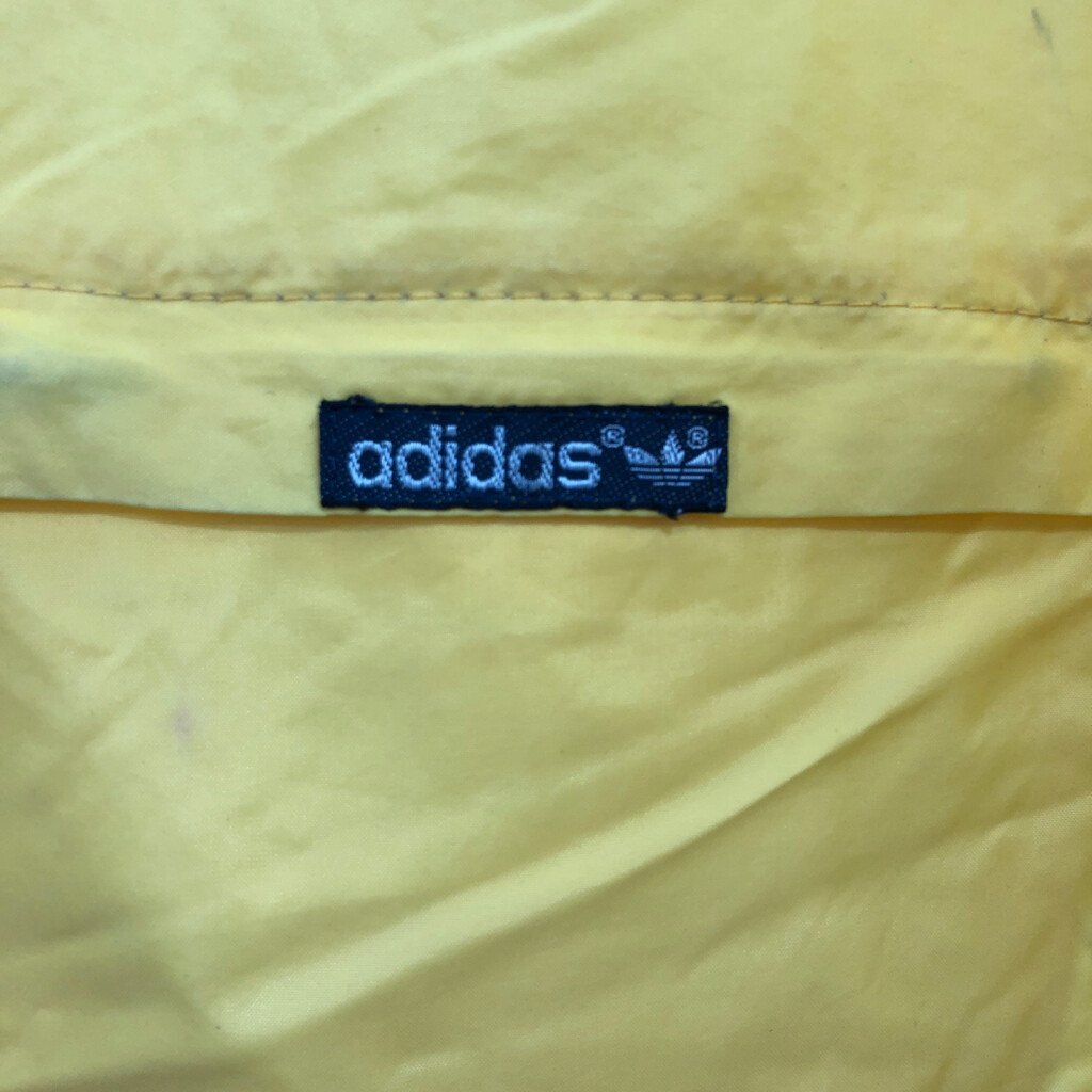 70年代 adidas アディダス ナイロンジャケット スポーツ イエロー (メンズ M相当) 中古 古着 Q0494_画像7