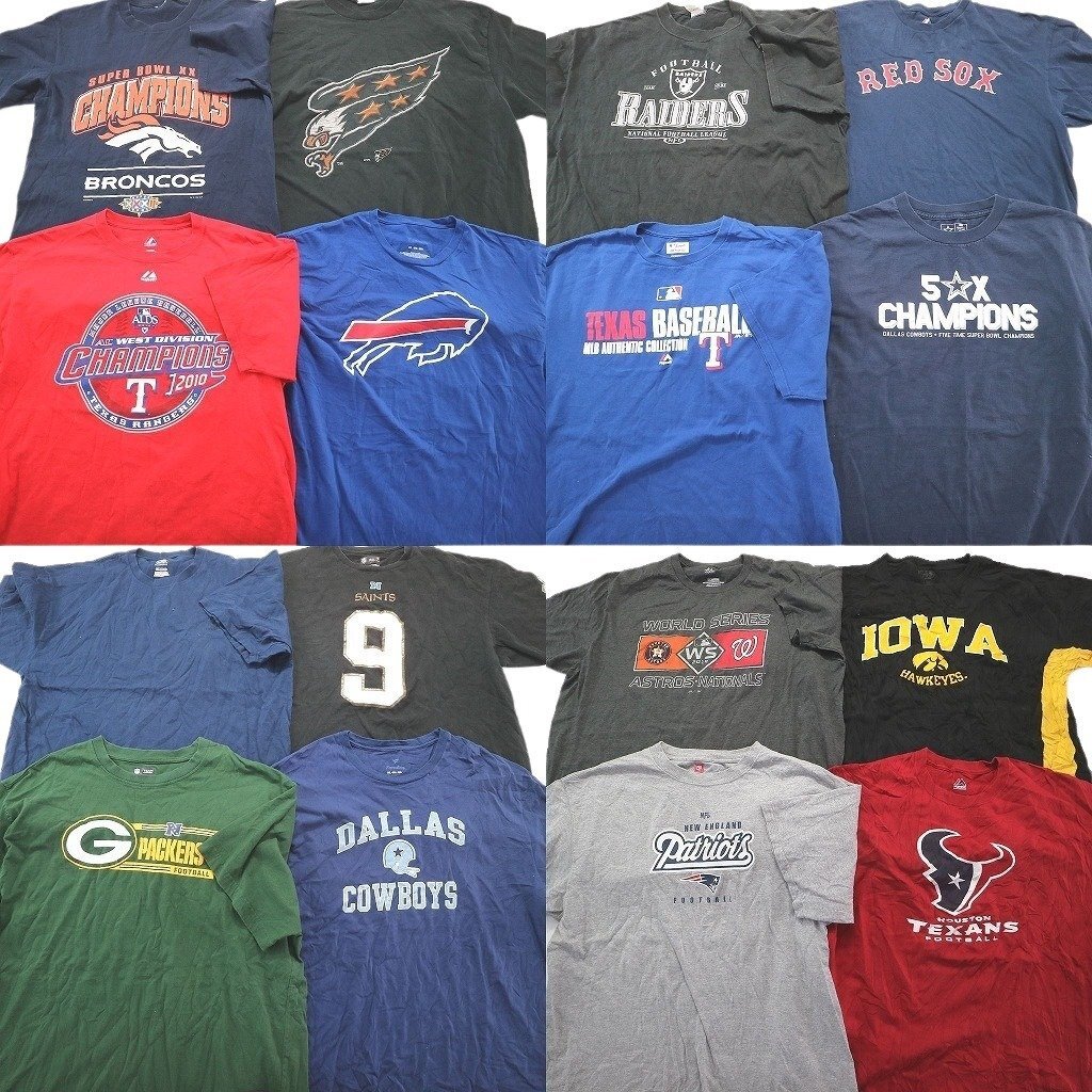 古着卸 まとめ売り プロチーム 半袖Tシャツ 16枚セット (メンズ XL /2XL ) フットボール ベースボール MM2099