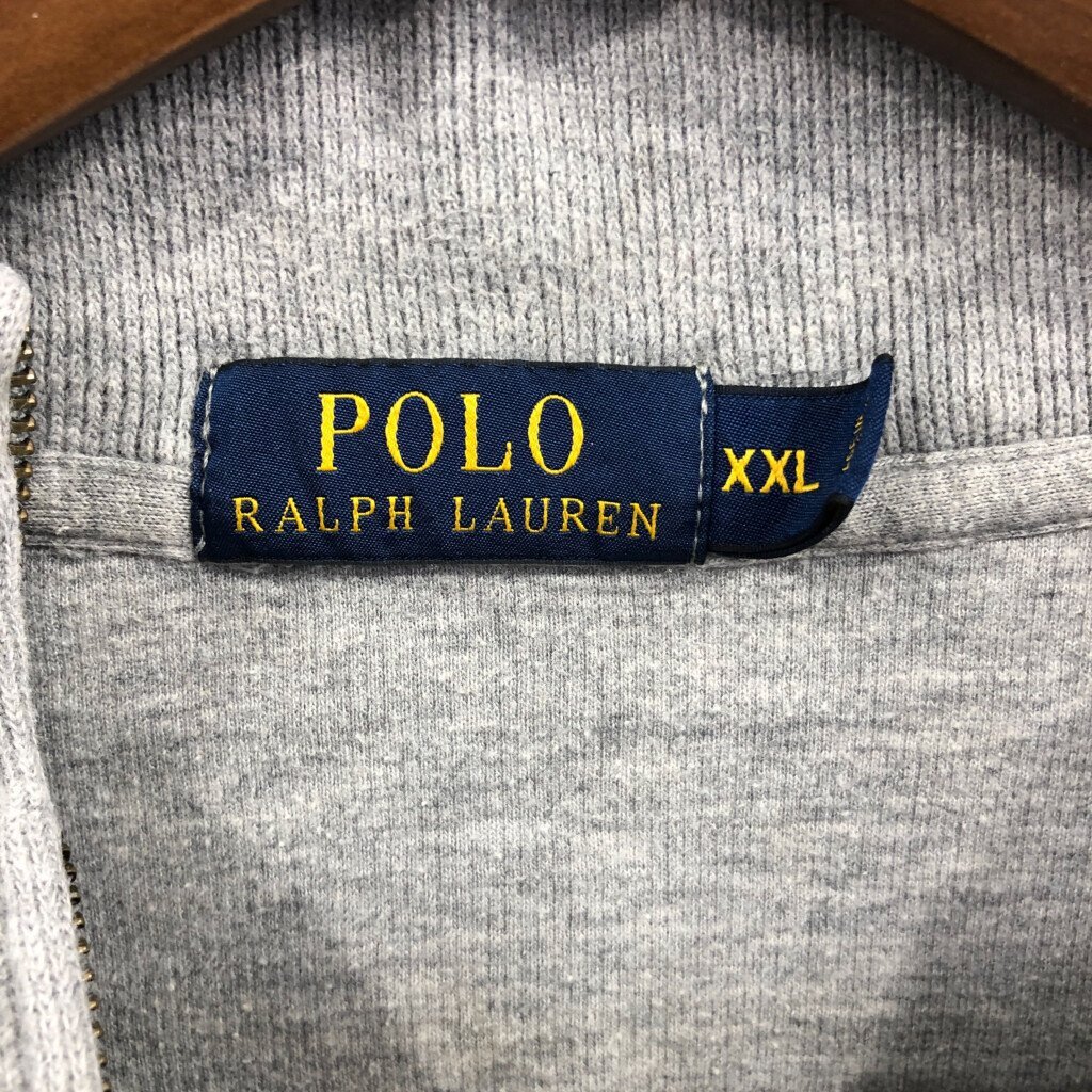 Polo by Ralph Lauren ポロ ラルフローレン ワンポイントロゴ ハーフジップ コットンニット セーター (メンズ XXL) 中古 古着 Q1533_画像6