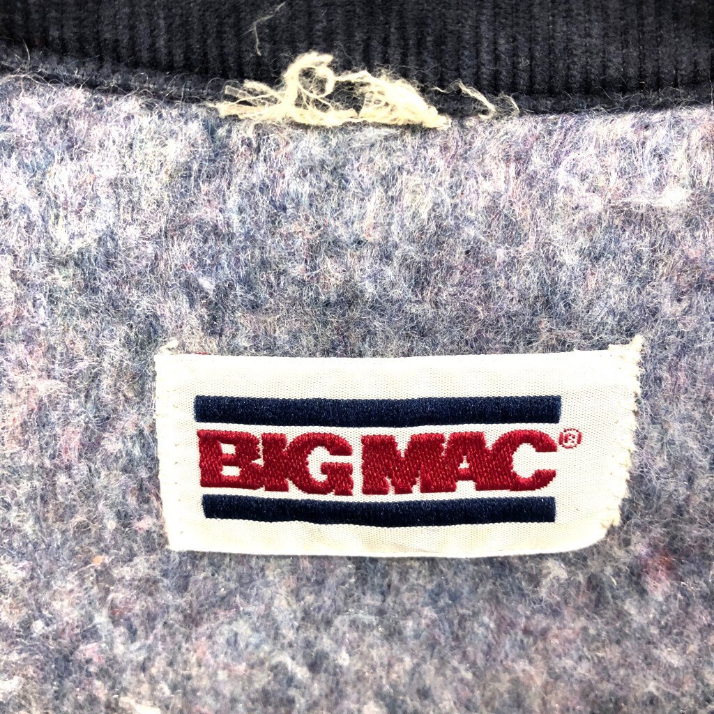 80年代 BIG MAC ビッグマック カバーオール ワーク ジャケット 裏地ブランケット ブルー (メンズ XL相当) 中古 古着 Q1520_画像7