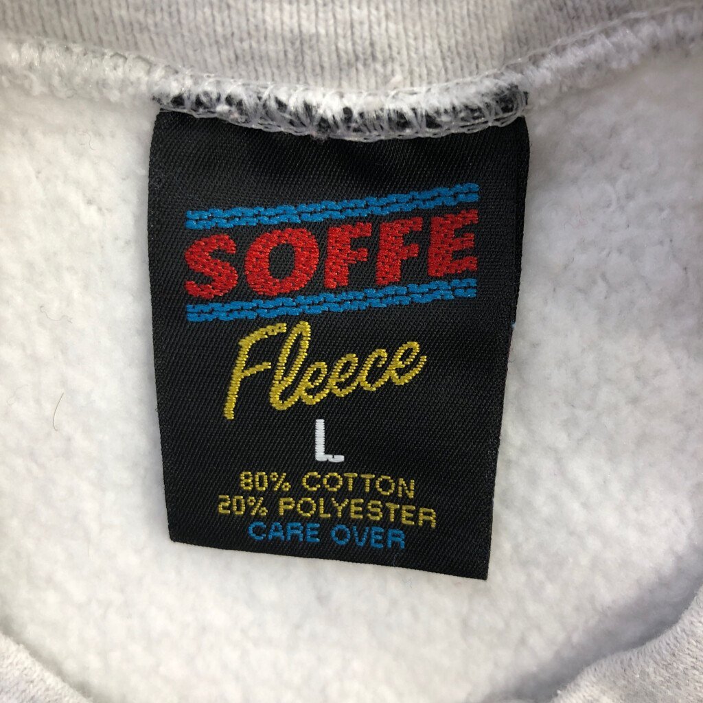 SOFFE ソフィー 企業ロゴ 刺繍 スウェット トレーナー グレー (メンズ L) 中古 古着 Q1621_画像6