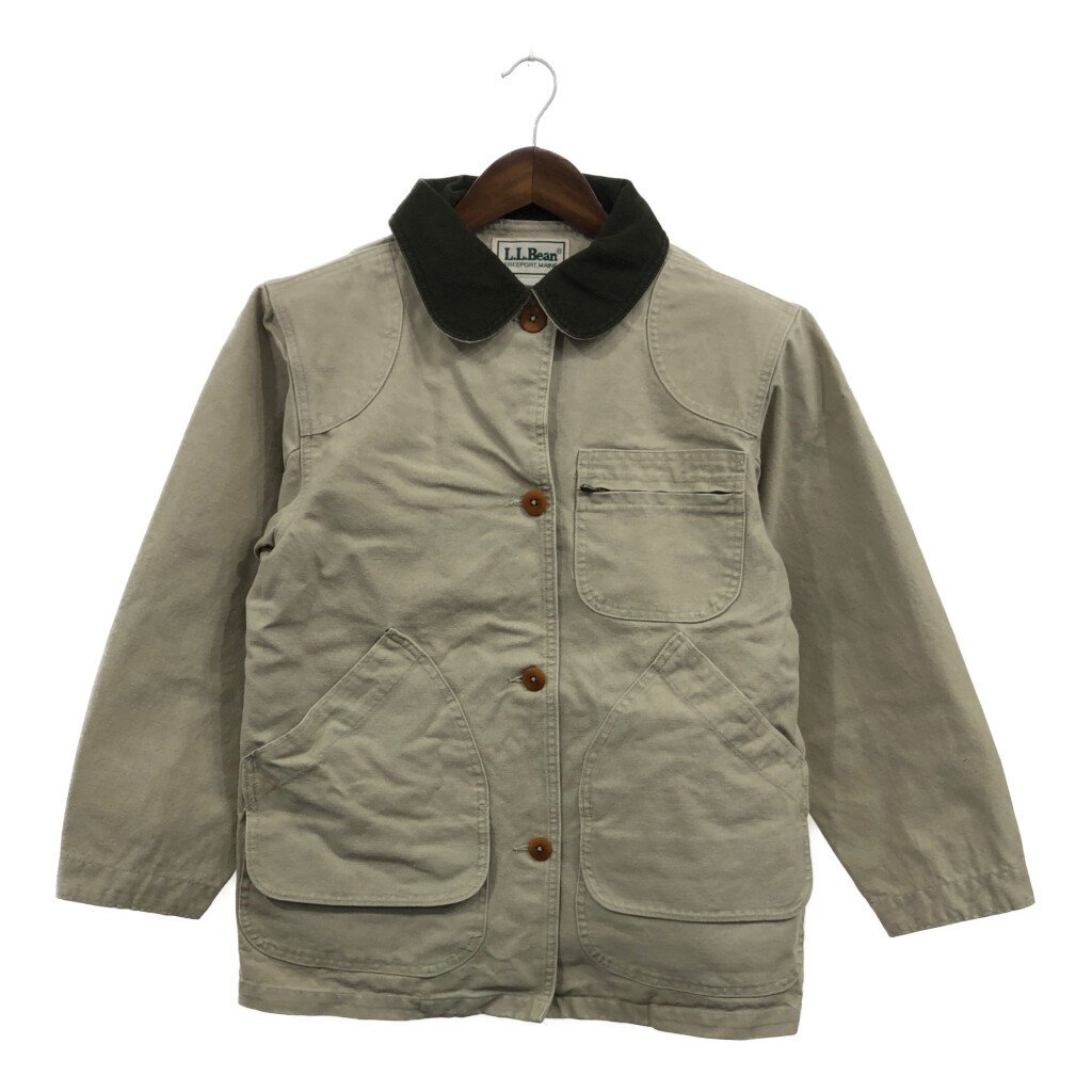 90年代 L.L.Bean エルエルビーン ハンティングジャケット アウトドア ベージュ (メンズ M相当) 中古 古着 Q1799