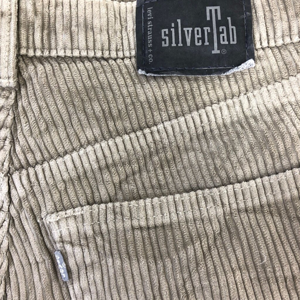 Levi's リーバイス SilverTab シルバータブ Baggy バギー コーデュロイパンツ ベージュ (メンズ 33×31相当) 中古 古着 P8911_画像7