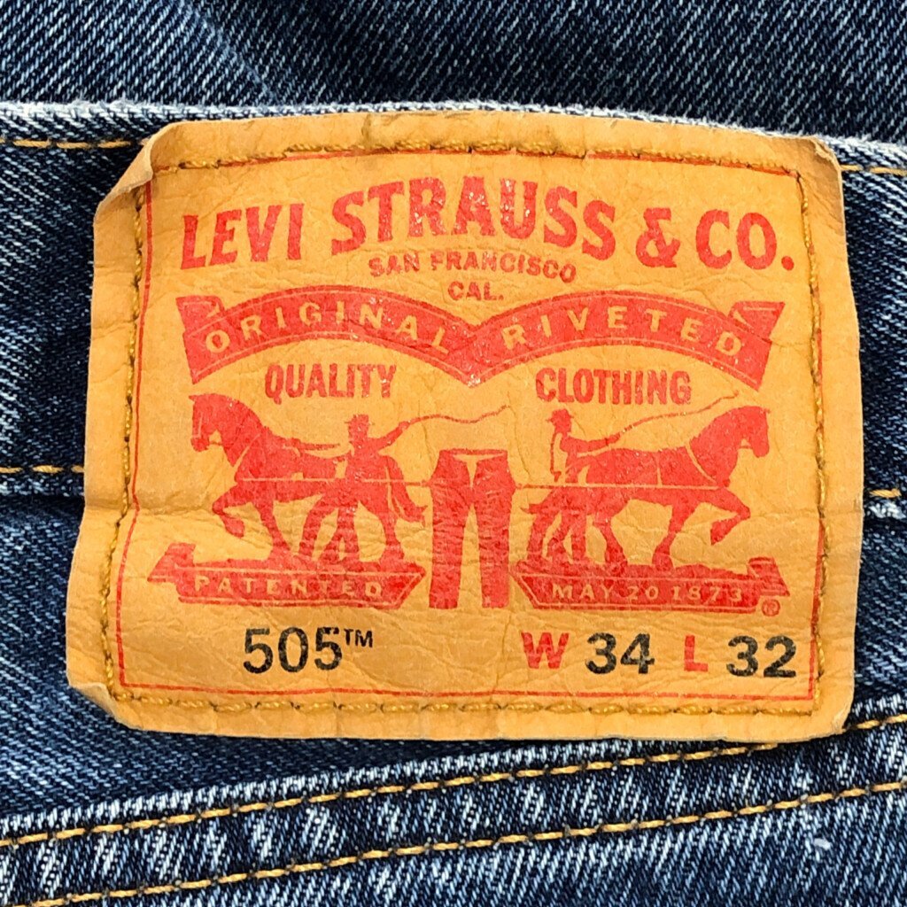 Levi's リーバイス 505 デニムパンツ アメカジ ブルー (メンズ W34 L32) 中古 古着 Q1917_画像7